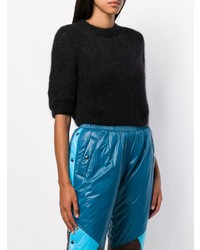 Женская черная кофта с коротким рукавом от Marios