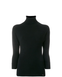 Женская черная кофта с коротким рукавом от Dsquared2