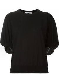 Женская черная кофта с коротким рукавом от Givenchy