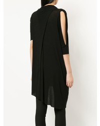 Женская черная кофта с коротким рукавом от Masnada