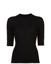 Женская черная кофта с коротким рукавом от Maison Margiela