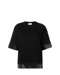 Женская черная кофта с коротким рукавом от Prada