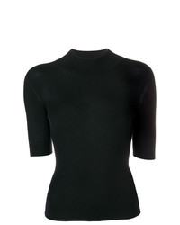 Женская черная кофта с коротким рукавом от RED Valentino