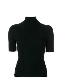 Женская черная кофта с коротким рукавом от Thom Browne