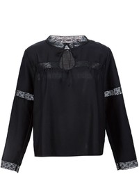 Черная кружевная блузка от Anine Bing