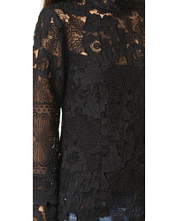 Черная кружевная блузка от Nanette Lepore