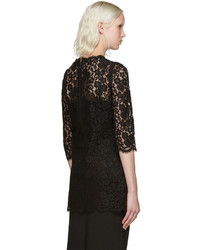 Черная кружевная блузка от Dolce & Gabbana