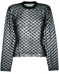 Черная кружевная блузка от Carven