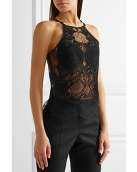 Черная кружевная блузка от JONATHAN SIMKHAI