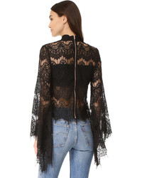 Черная кружевная блузка от MinkPink