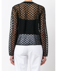 Черная кружевная блузка от Carven