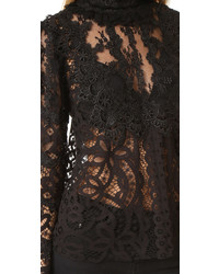 Черная кружевная блузка от Anna Sui
