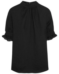 Черная кружевная блузка от MCQ
