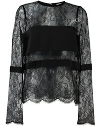 Черная кружевная блузка от Ungaro