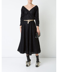 Черная кружевная блузка от Rochas