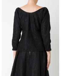 Черная кружевная блузка от Rochas