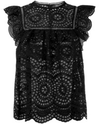 Черная кружевная блузка от Zimmermann