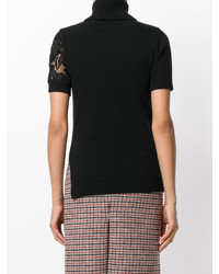 Женская черная кружевная водолазка от No.21