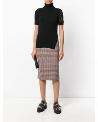 Женская черная кружевная водолазка от No.21