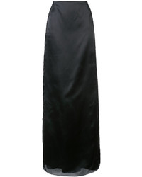 Черная кружевная длинная юбка от Marchesa