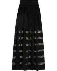 Черная кружевная длинная юбка от Michael Kors