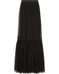 Черная кружевная длинная юбка от Needle & Thread
