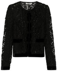 Женская черная кружевная куртка от Erdem