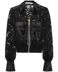 Женская черная кружевная куртка от Givenchy