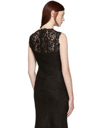 Женская черная кружевная майка от Dolce & Gabbana