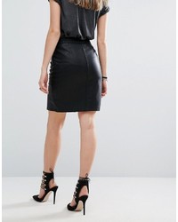 Черная кружевная мини-юбка от Noisy May