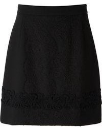 Черная кружевная мини-юбка от Dolce & Gabbana