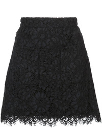 Черная кружевная мини-юбка от Veronica Beard