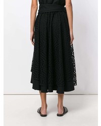 Черная кружевная пышная юбка от Yohji Yamamoto Vintage