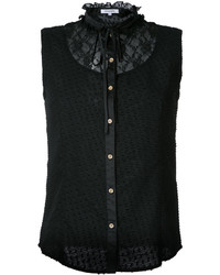 Женская черная кружевная рубашка от GUILD PRIME