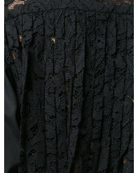Женская черная кружевная рубашка от Sacai