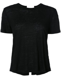 Женская черная кружевная футболка от A.L.C.