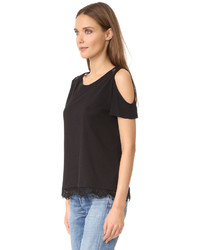 Женская черная кружевная футболка от Generation Love