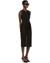 Черная кружевная юбка-карандаш от Dolce & Gabbana