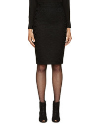 Черная кружевная юбка-карандаш от Givenchy