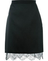 Черная кружевная юбка-карандаш от Lanvin