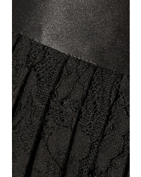 Черная кружевная юбка-миди со складками от Givenchy