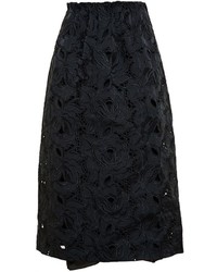 Черная кружевная юбка-миди от No.21