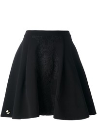 Черная кружевная юбка со складками от Philipp Plein