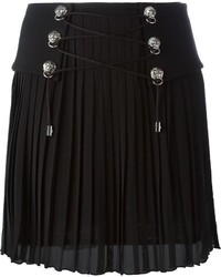 Черная кружевная юбка со складками от Versus