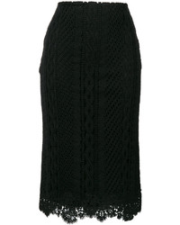 Черная кружевная юбка от Ermanno Scervino