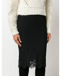 Черная кружевная юбка от Ermanno Scervino