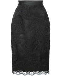 Черная кружевная юбка от Marchesa