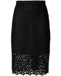 Черная кружевная юбка от Moschino