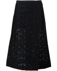 Черная кружевная юбка от Sacai