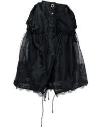 Черная кружевная юбка от Sacai